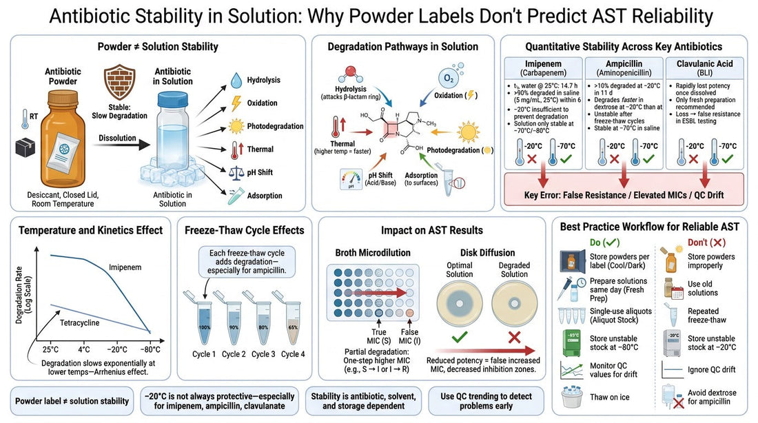 Antibiotic Stability in Solution: What Powder Labels Don't Tell You