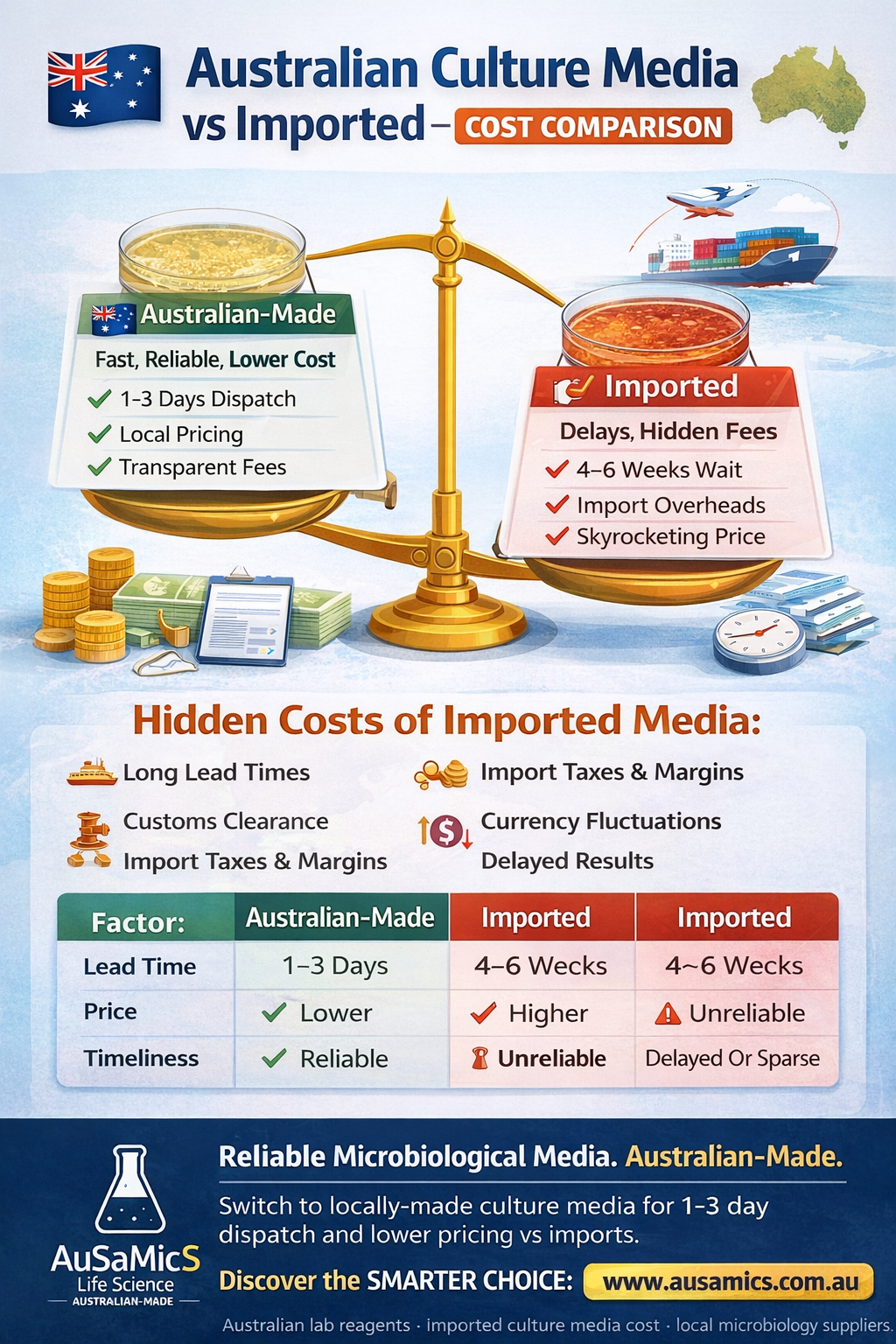 The True Cost of Imported Culture Media in Australian Laboratories