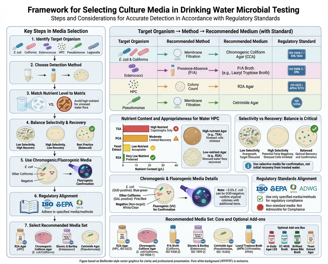 How to Select the Right Culture Media for Drinking Water Microbial Testing