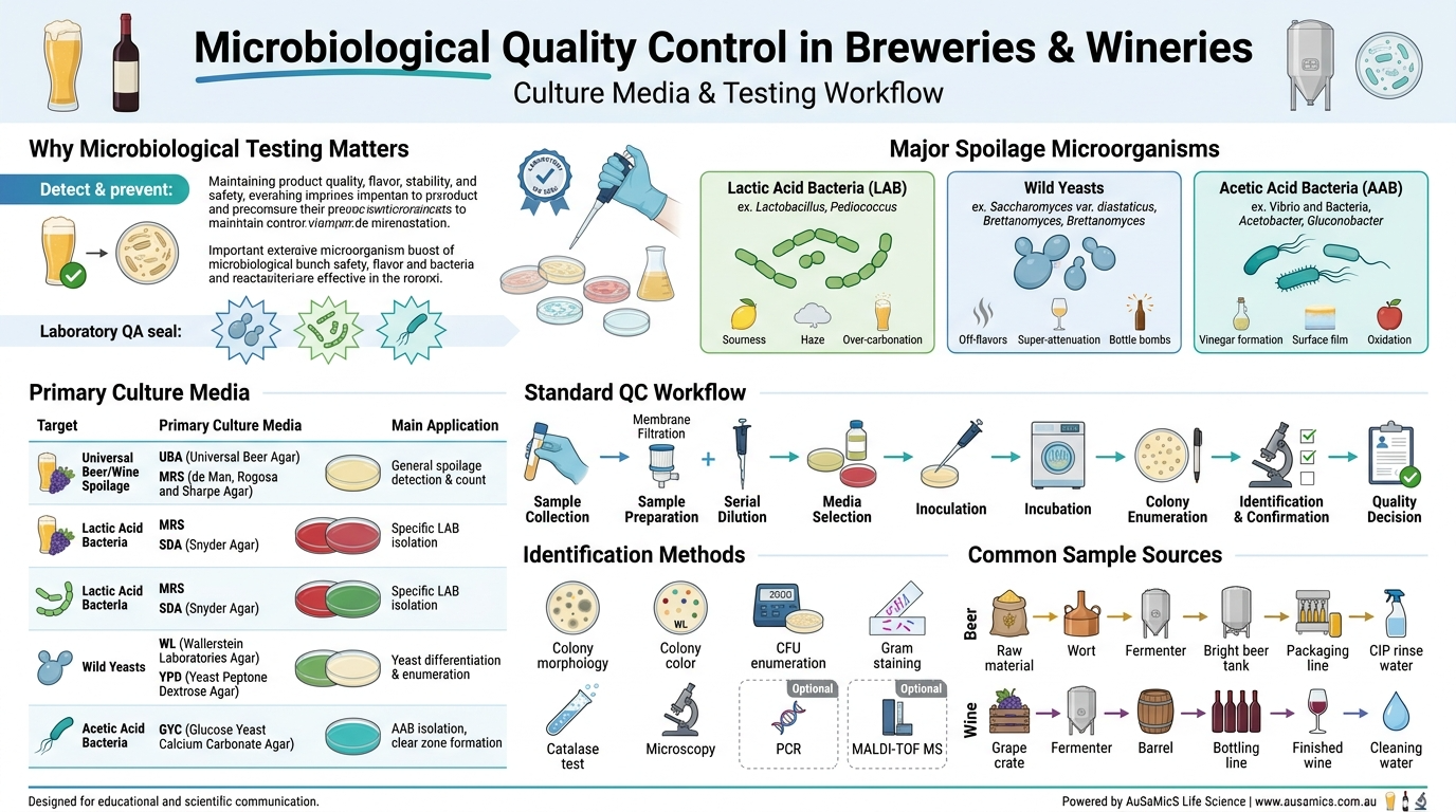 Microbiological Quality Control in Breweries & Wineries