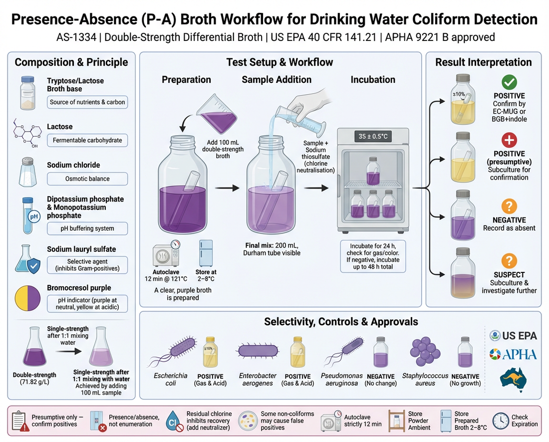Presence-Absence Testing for Drinking Water: A Practical Guide to the P-A Broth Method