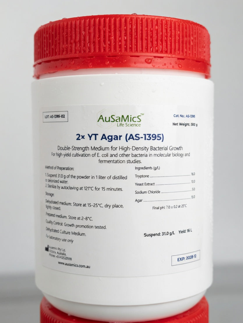 2× YT Agar – Rich Medium for E. coli Growth & Cloning