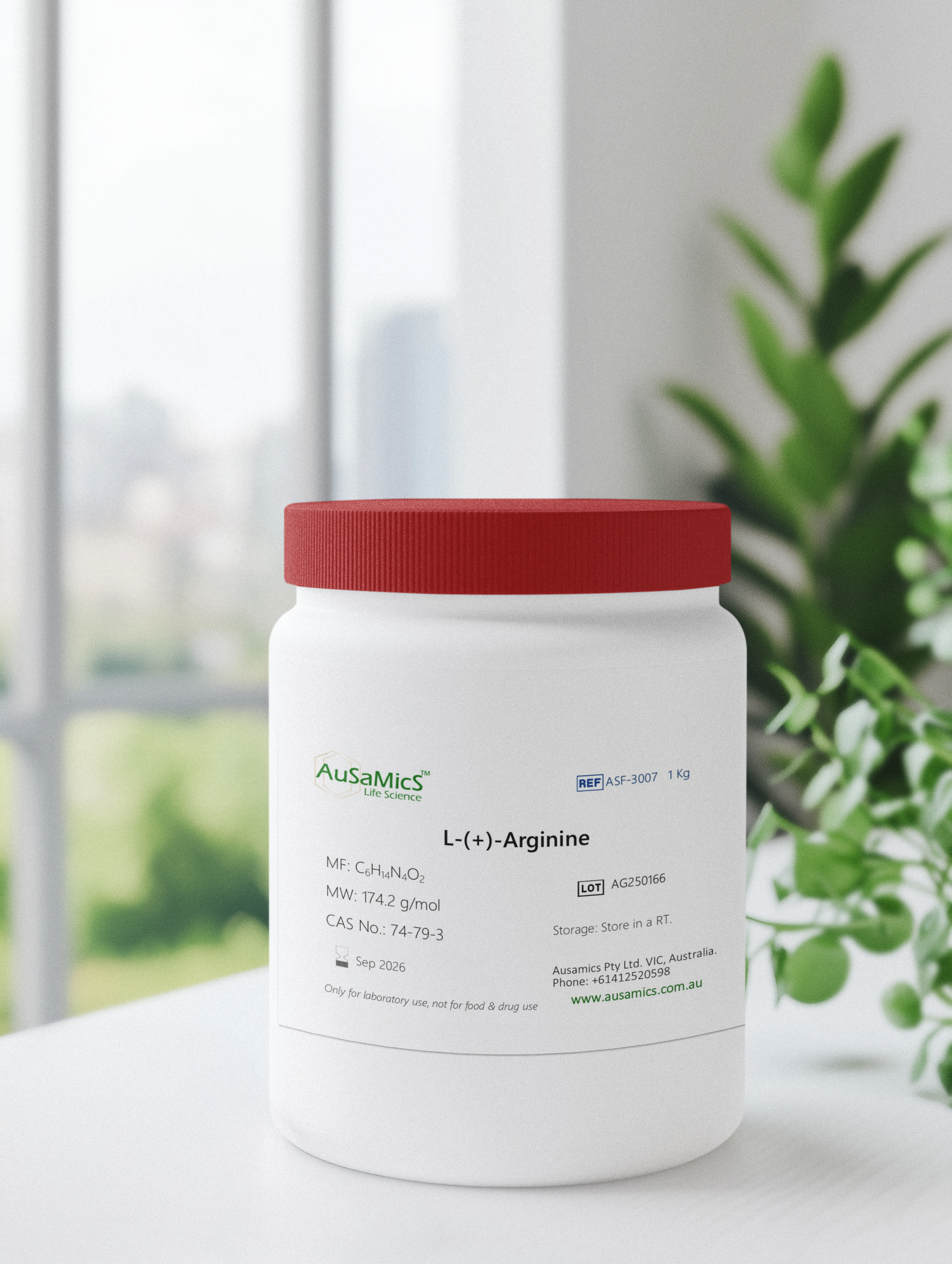 L-Arginine (USP) | High Purity Amino Acid | Food & Nutraceutical Grade | AuSaMicS