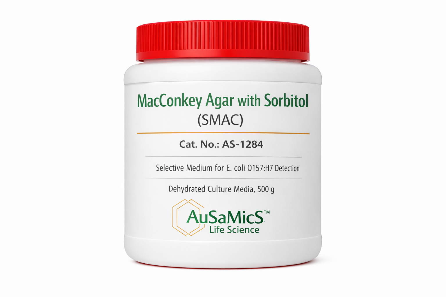 AS-1284 Sorbitol MacConkey Agar dehydrated culture media - 500g bottle by Ausamics.