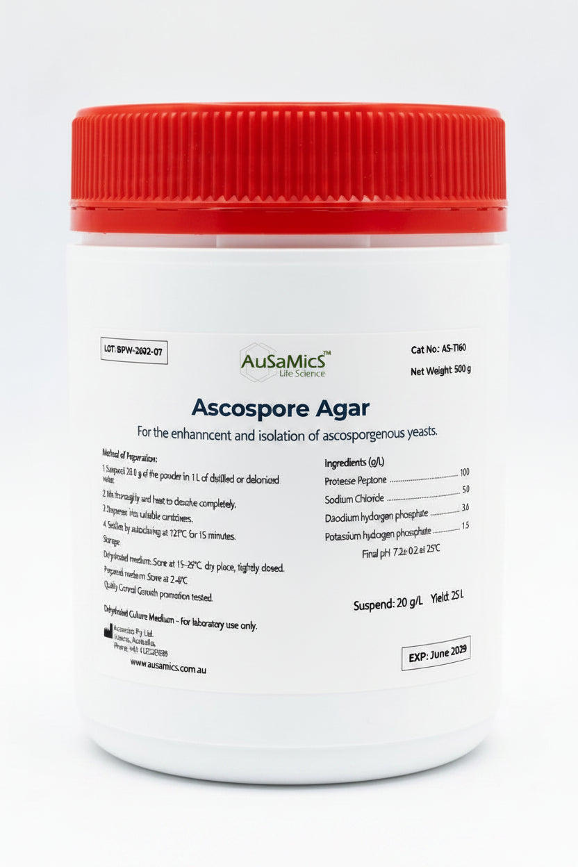 Ausamics AS-1436 Ascospore Agar dehydrated culture media 500g bottle for laboratory use