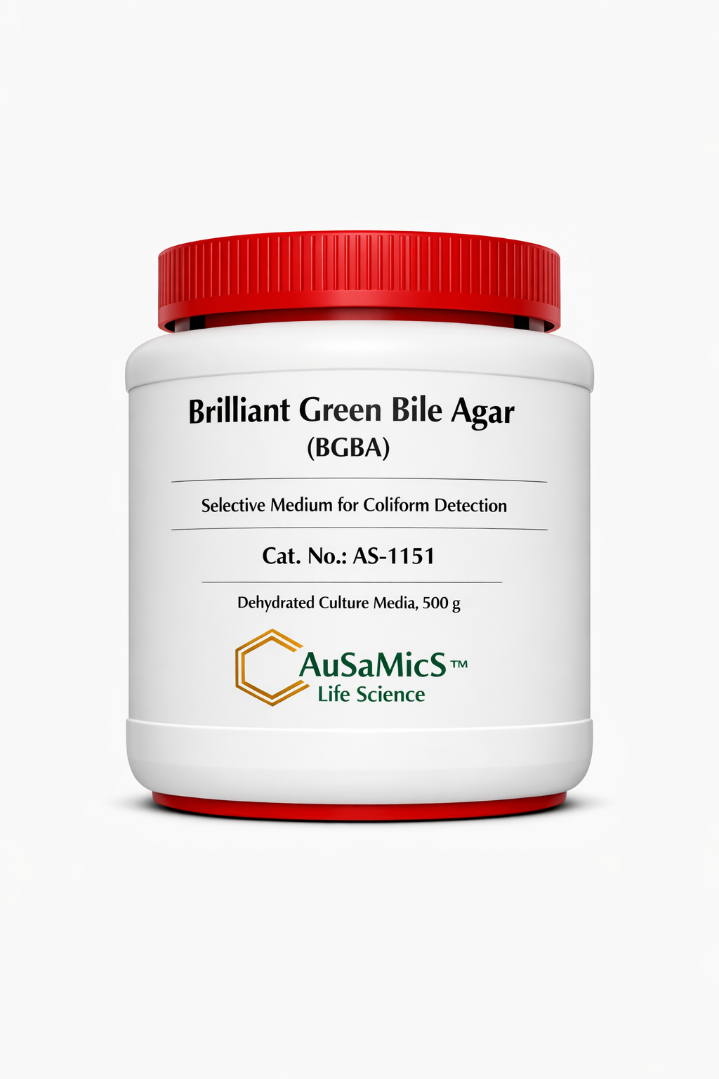 Brilliant Green Bile Agar 500g – Ausamics professional microbiology series.