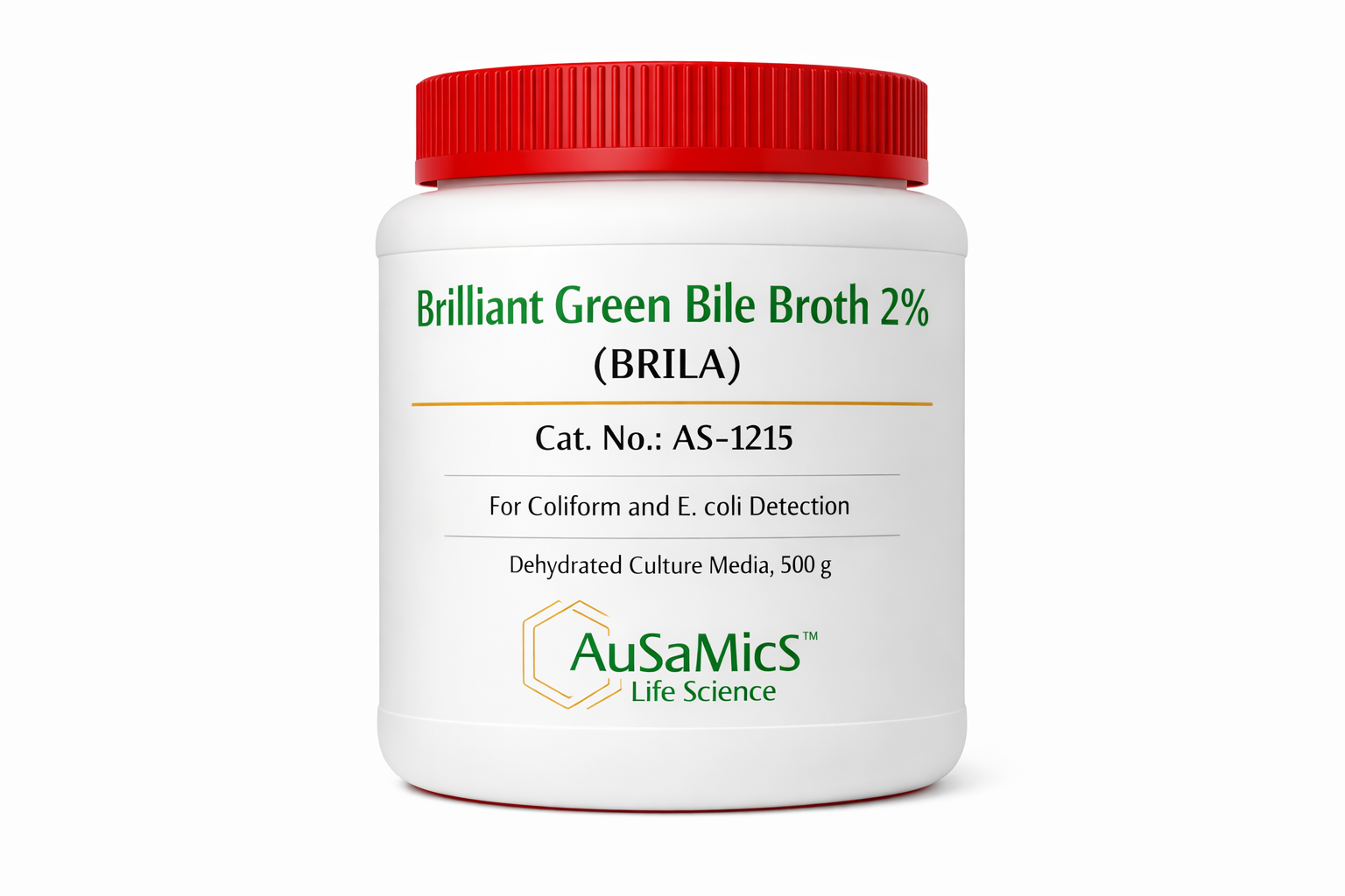 Dehydrated BGBB (Brilliant Green Bile Broth 2%) 500g - Ausamics Catalog AS-1152.