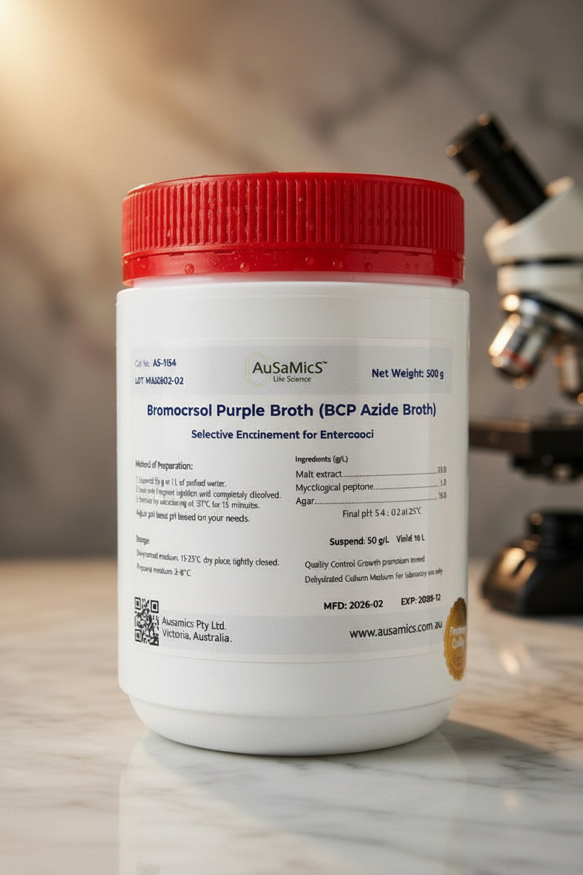 Bromocresol Purple Azide Broth (BCP Azide Broth) – Selective Enrichment for Enterococci | AS-1154