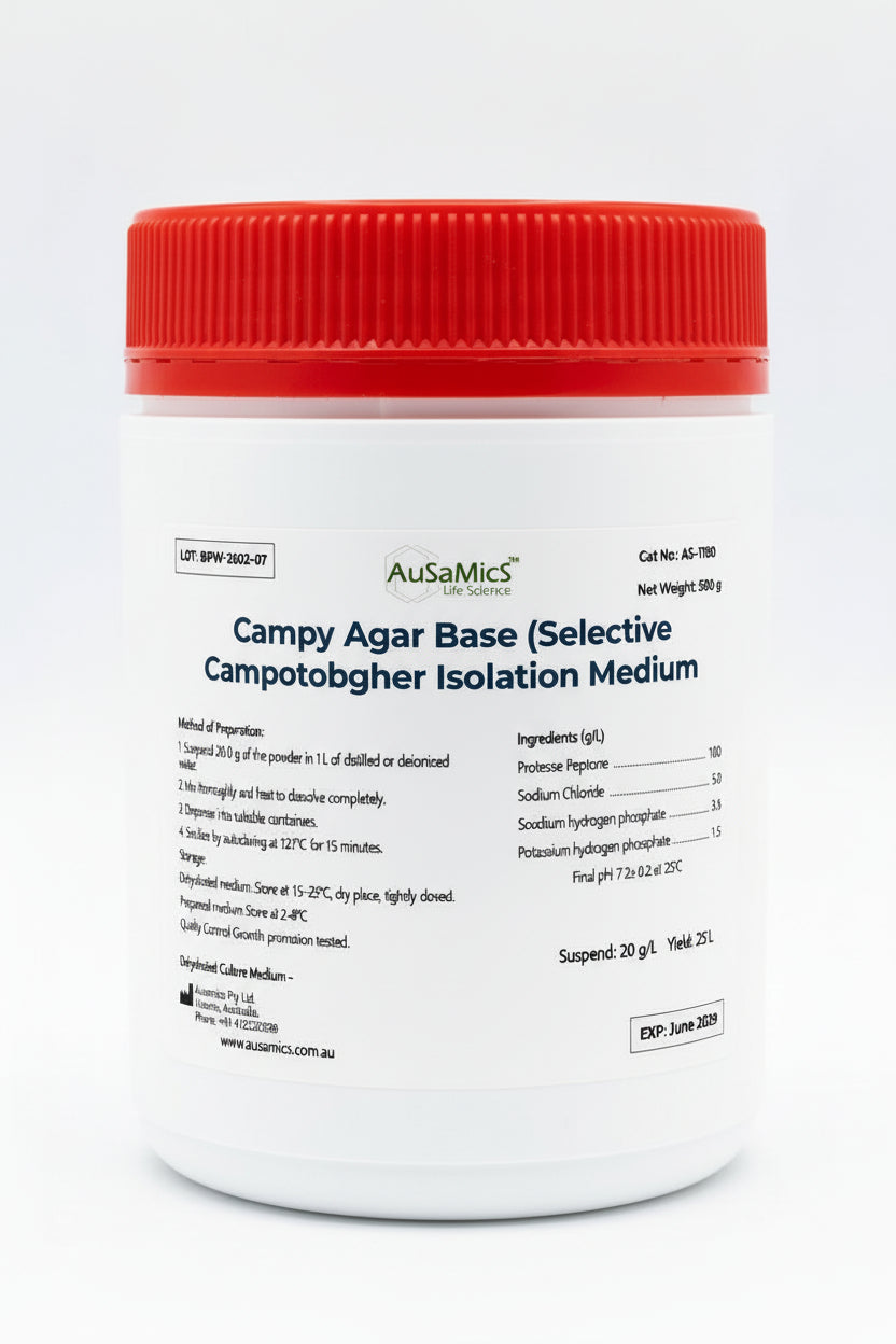 Campy Agar Base (AS-1163) | Selective Campylobacter Isolation Medium
Ausamics