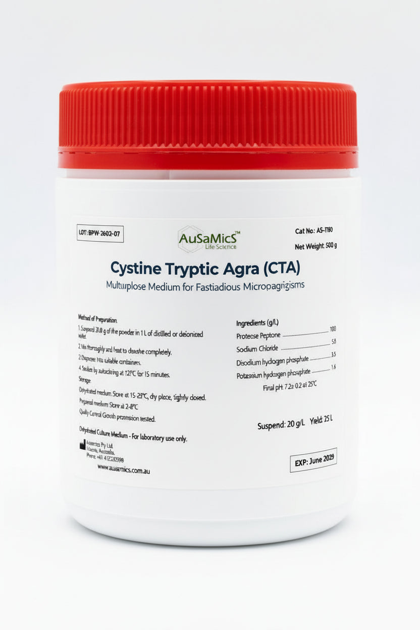 Cystine Tryptic Agar (CTA)
Multipurpose Medium for Fastidious Microorganisms Ausamics