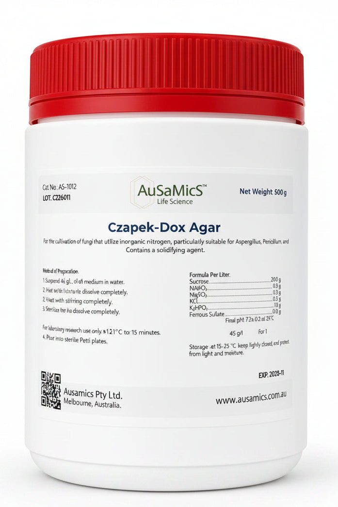 Czapek Dox Agar
Semi-Synthetic Medium for Cultivation of Fungi | Catalog No. AS-1188 Czapek's Agar, CZA, Czapek-Dox Medium, Czapek Solution Agar, Czapek-Dox Agar (Modified)