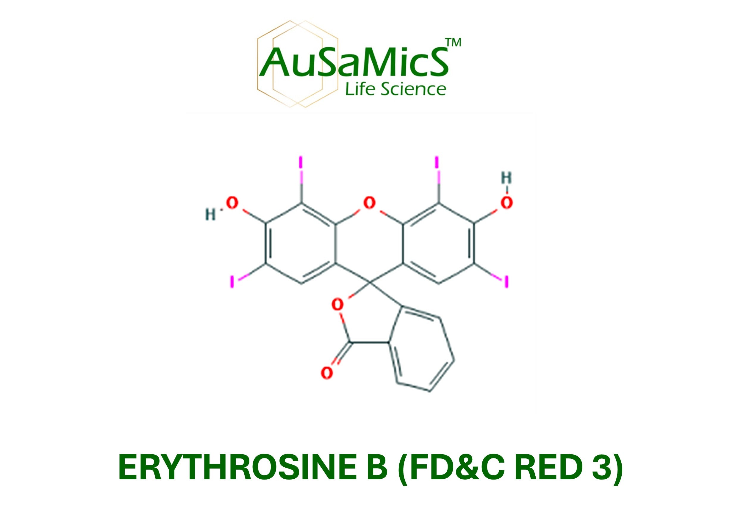 Erythrosine B sodium salt red dye powder laboratory reagent