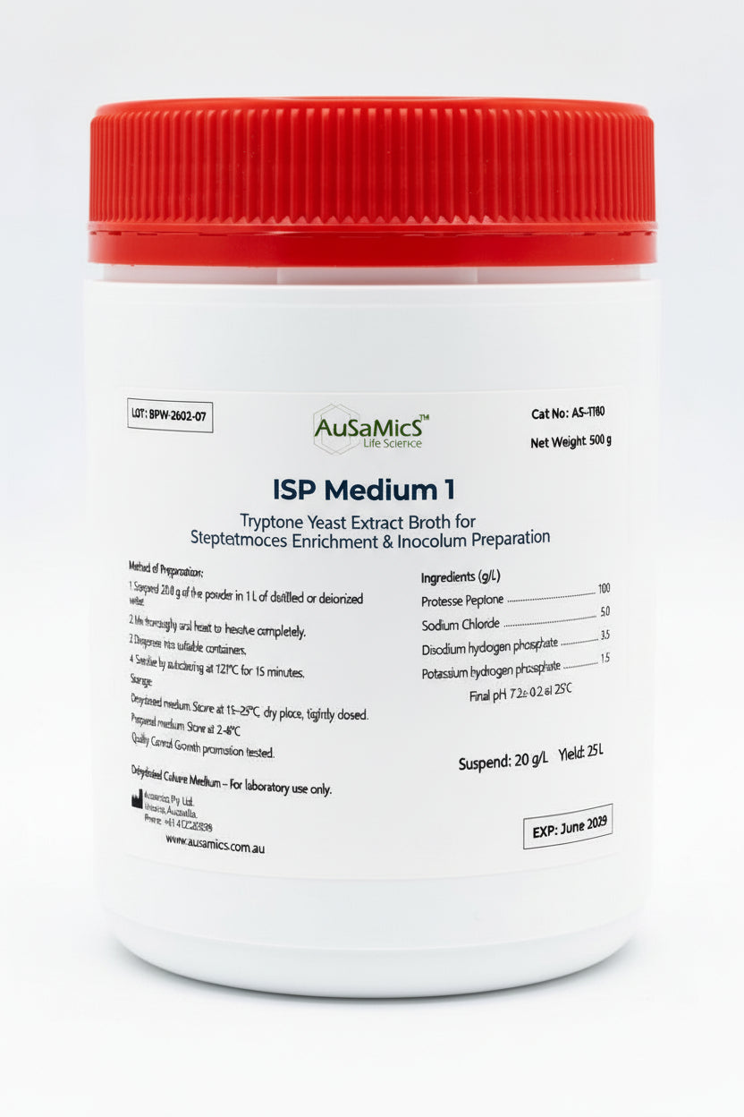 ISP Medium 1
Tryptone Yeast Extract Broth for Streptomyces Enrichment & Inoculum Preparation
