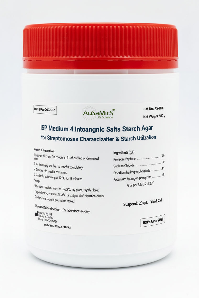 ISP Medium 4 Inorganic Salts Starch Agar for Streptomyces Characterization & Starch Utilization