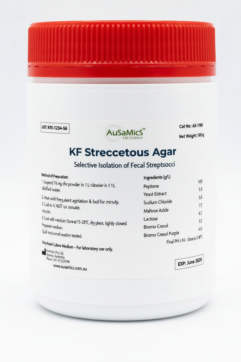 KF Streptococcus Agar
Selective Isolation of Fecal Streptococci