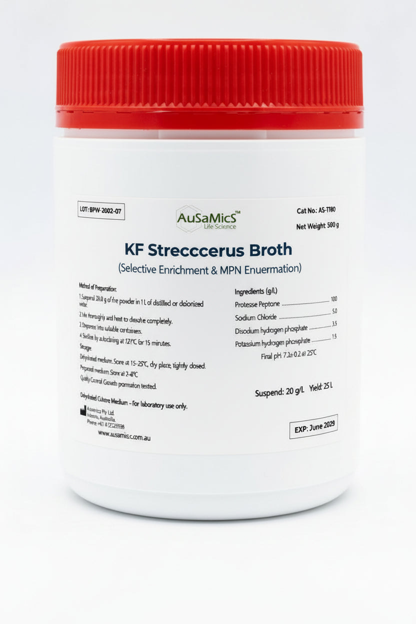 KF Streptococcus Broth
Selective Enrichment &amp; MPN Enumeration Ausamis