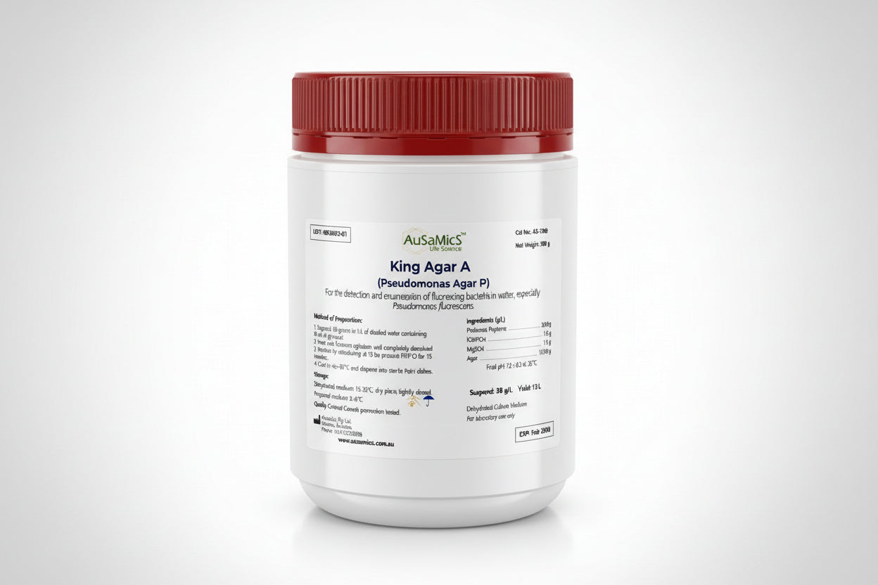King Agar A (Pseudomonas Agar P) | Pyocyanin Production – Ausamics