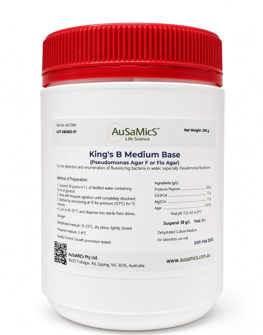 King’s B Medium Base Powder | Pseudomonas Fluorescence Medium