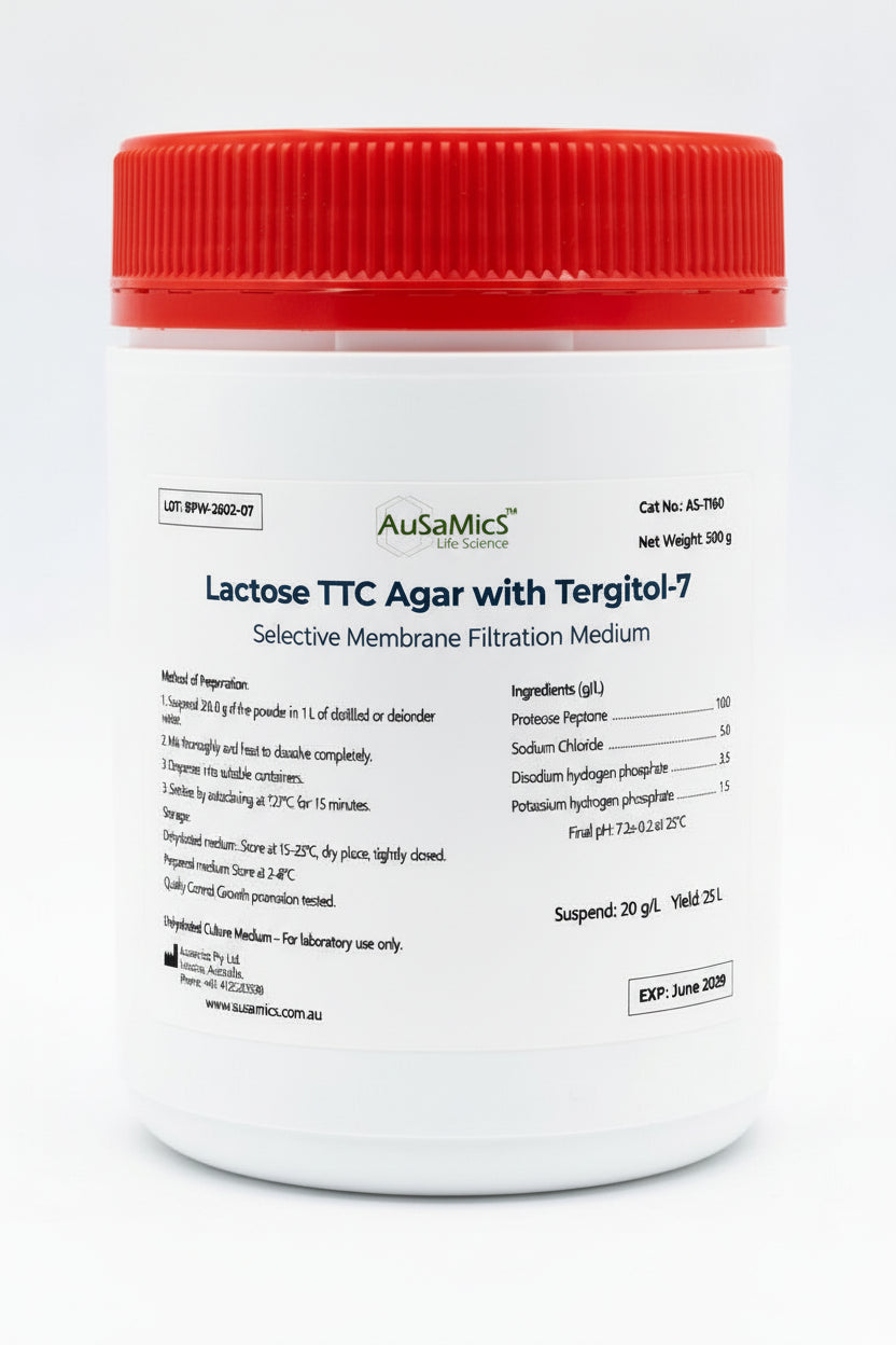 Lactose TTC Agar with Tergitol-7
Selective Membrane Filtration Medium