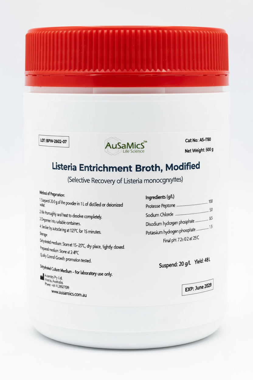 Listeria Enrichment Broth, Modified
Selective Recovery of Listeria monocytogenes