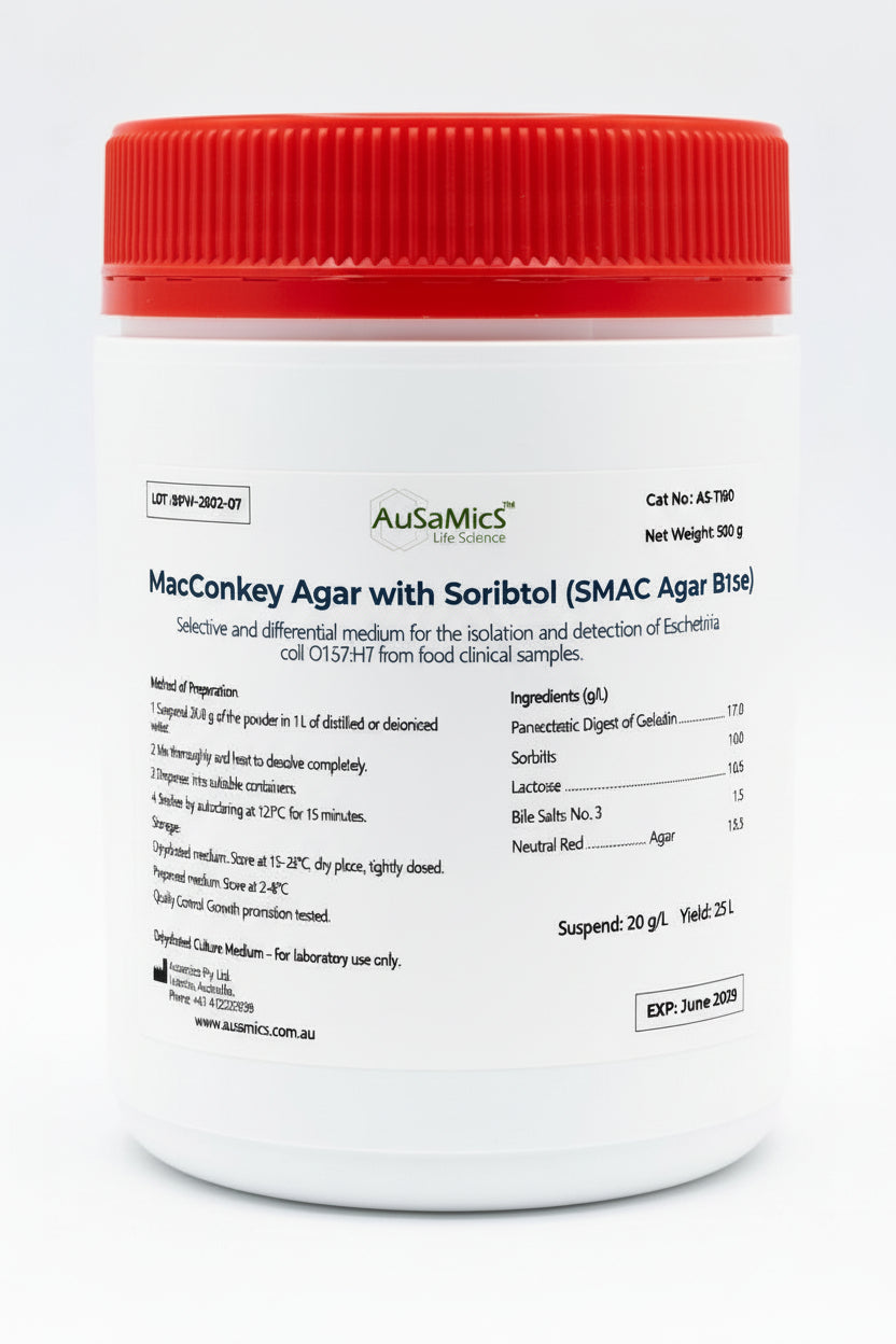 MacConkey Agar with Sorbitol | SMAC Agar Base for E. coli O157 | AS-1284 Ausamics