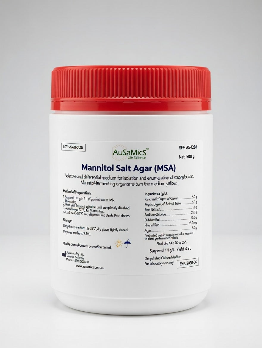MSA Agar Powder | Selective & Differential Microbiology Medium