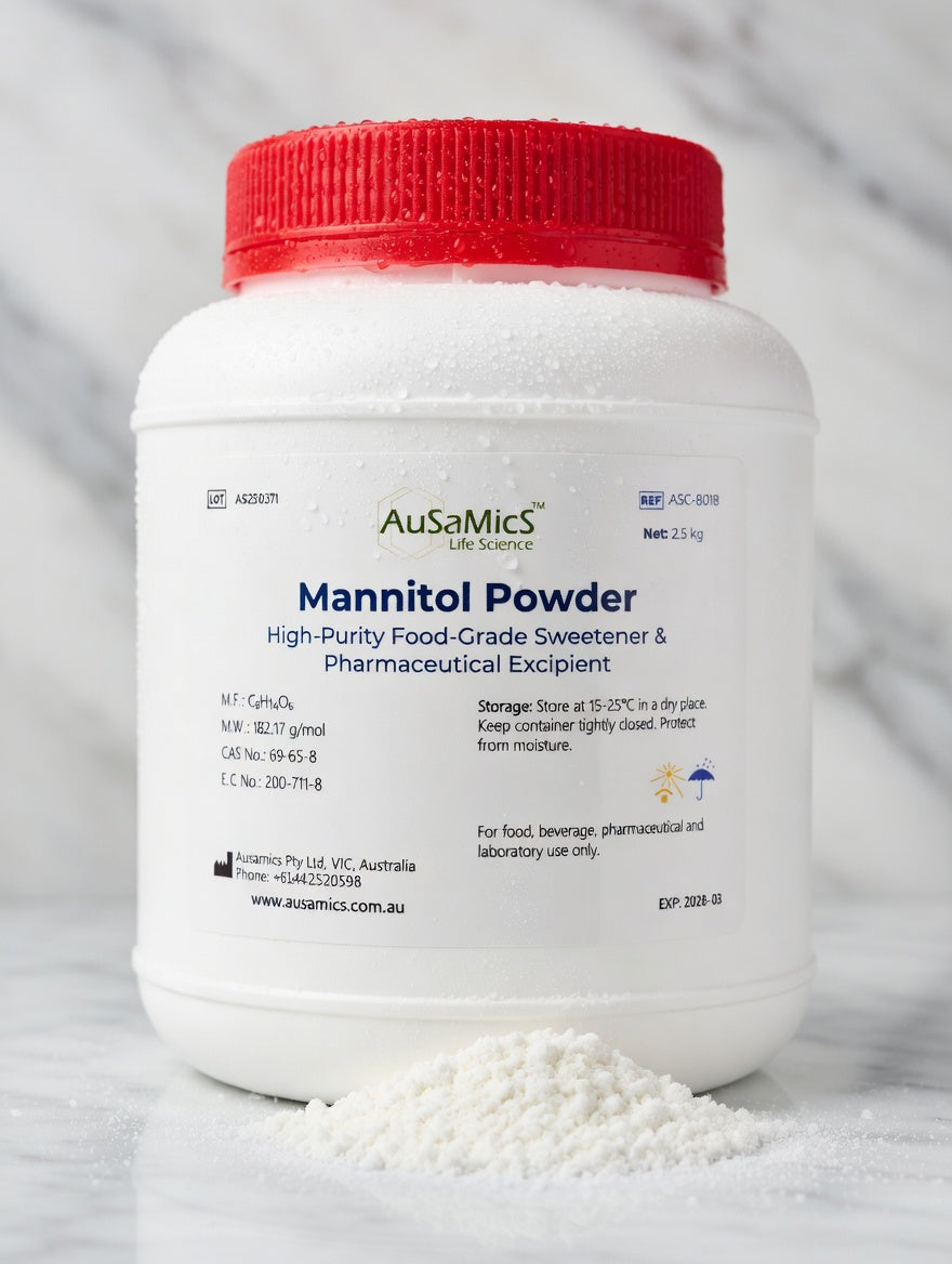 Mannitol powder food grade E421 sweetener white crystalline powder