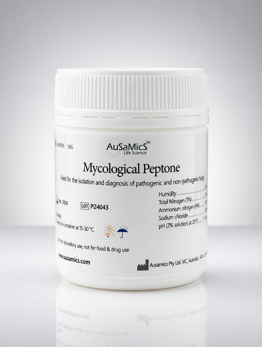 Mycological peptone powder for fungal and yeast culture media preparation