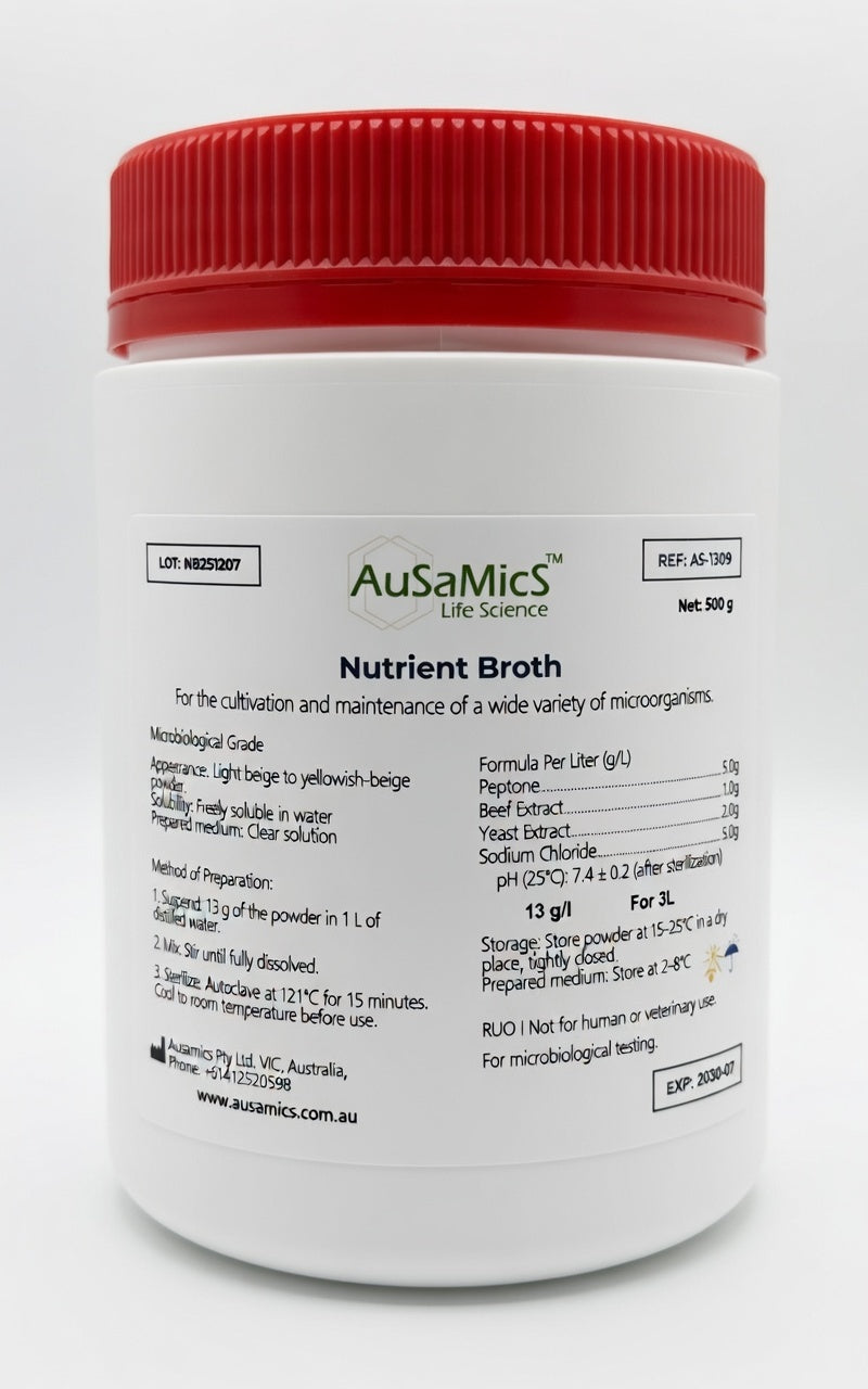 Nutrient Broth dehydrated microbiological culture medium powder for bacterial cultivation