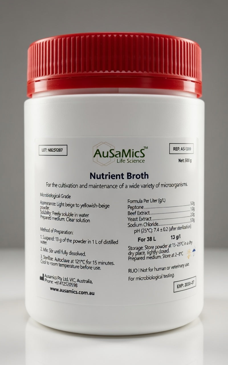 Nutrient Broth dehydrated microbiological culture medium powder for bacterial cultivation