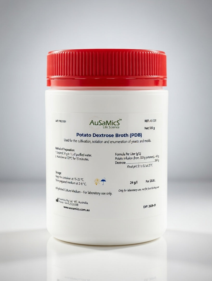 High-quality Potato Dextrose Broth (PDB) for cultivation of yeasts and molds. Microbiology grade dehydrated medium. Consistent performance. COA available.