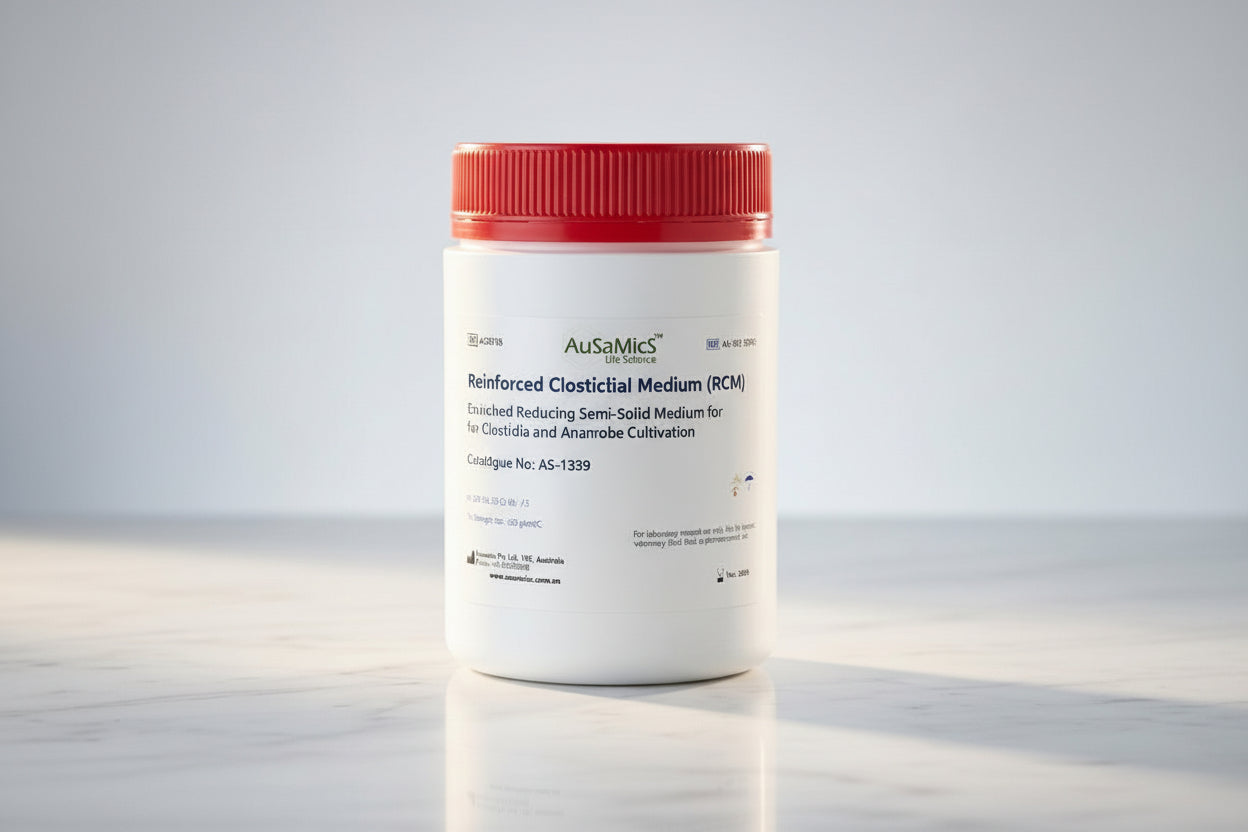 Reinforced Clostridial Medium (RCM)
Enriched Reducing Semi-Solid Medium for Clostridia and Anaerobe Cultivation

Catalogue No: AS-1339
