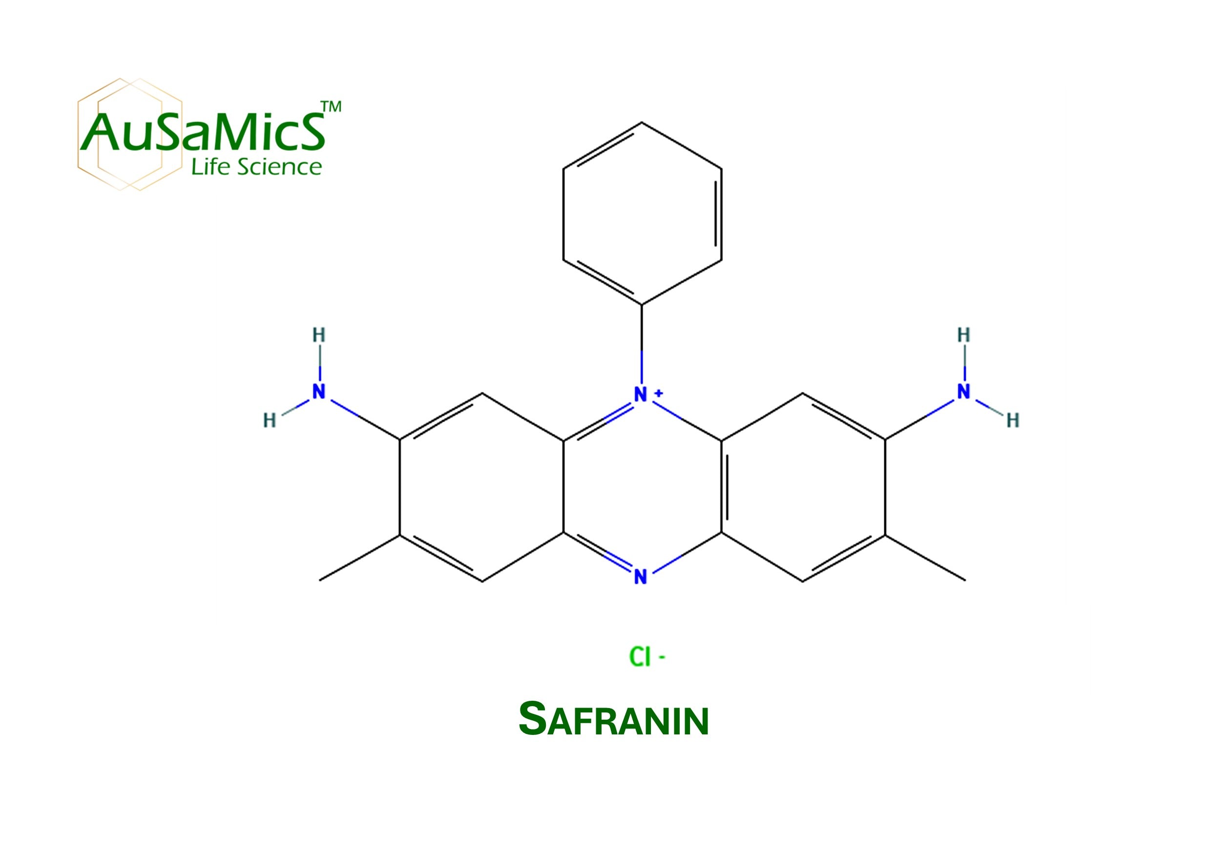 Safranin O Powder (CAS 477-73-6) | Gram Stain Counterstain | Lab-Grade Biological Dye | Ausamics