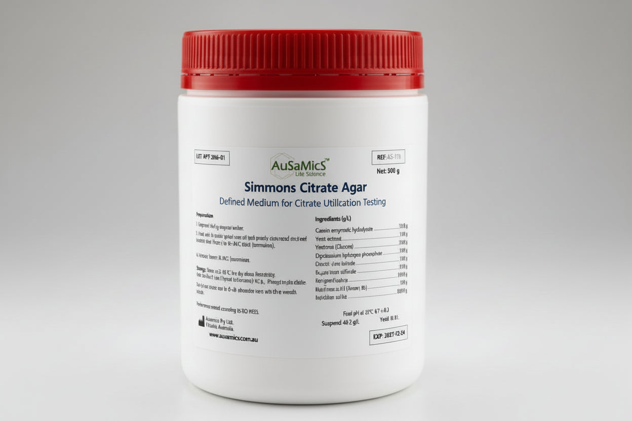Simmons Citrate Agar
Defined Medium for Citrate Utilization Testing