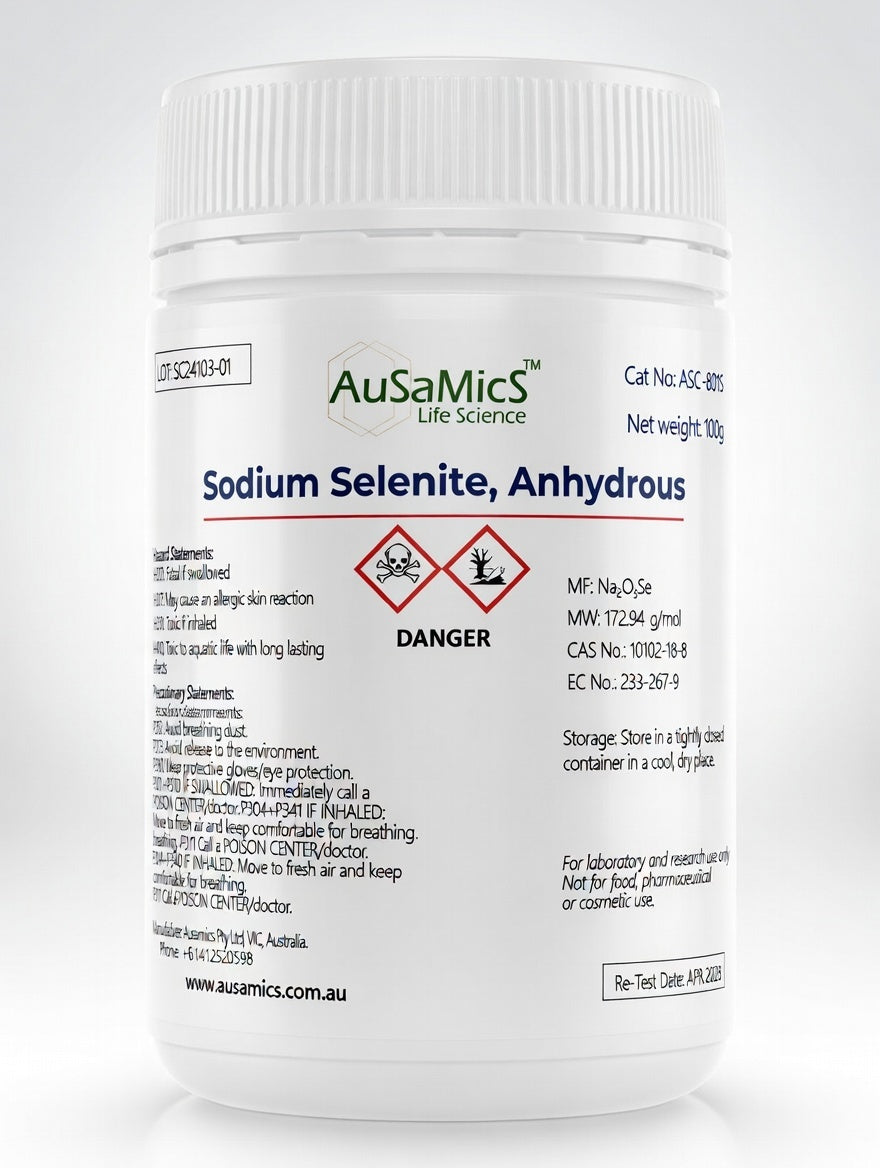 Sodium selenite powder inorganic selenium compound laboratory grade reagent