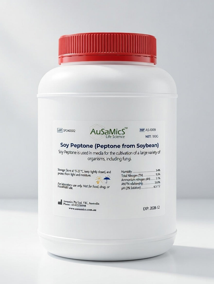 Soy peptone powder enzymatic digest of soybean for microbiological culture media