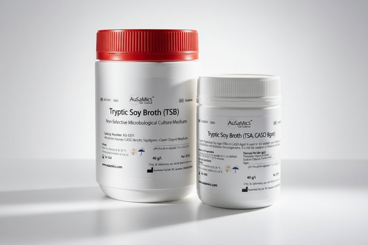 Tryptic Soy Broth (TSB)

Non-Selective Microbiological Culture Medium
Catalog Number: AS-1371

Alternate Names: CASO Broth, Trypticase Soy Broth, Soybean–Casein Digest Medium