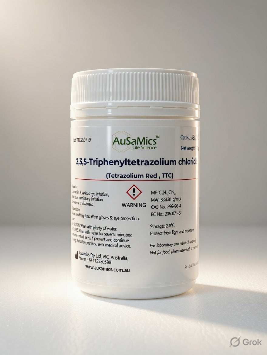 2,3,5-Triphenyltetrazolium Chloride (TTC, CAS 298-96-4) | Redox & Cell Viability Indicator for Microbiology and Seed Testing