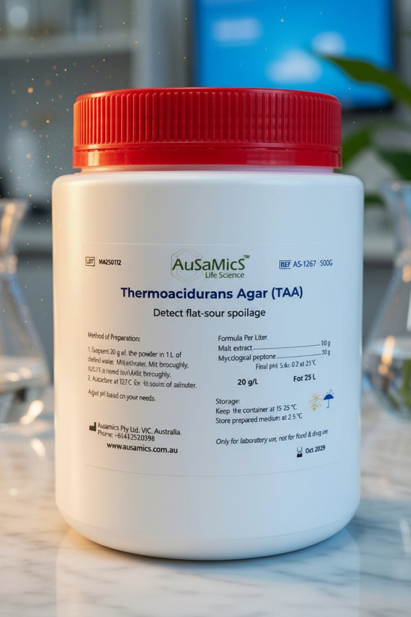 Thermoacidurans Agar (TAA)  Detect flat-sour spoilage 