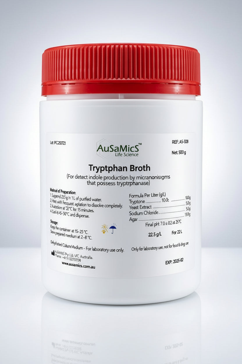 Tryptophan Broth is used to detect indole production by microorganisms that possess tryptophanase. 