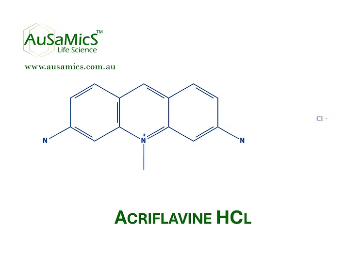 Acriflavine hydrochloride orange crystalline powder research reagent Ausamics AS-2037
