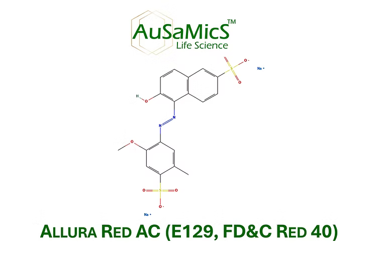 Allura Red AC E129 FD&C Red 40 food-grade red dye powder Ausamics ASD-626
