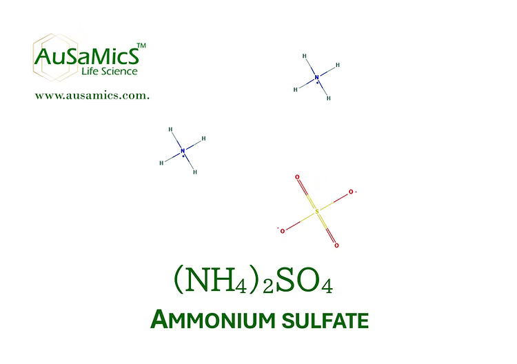 Ammonium sulfate NH4 2SO4 white crystalline powder analytical reagent Ausamics ASC-1072
