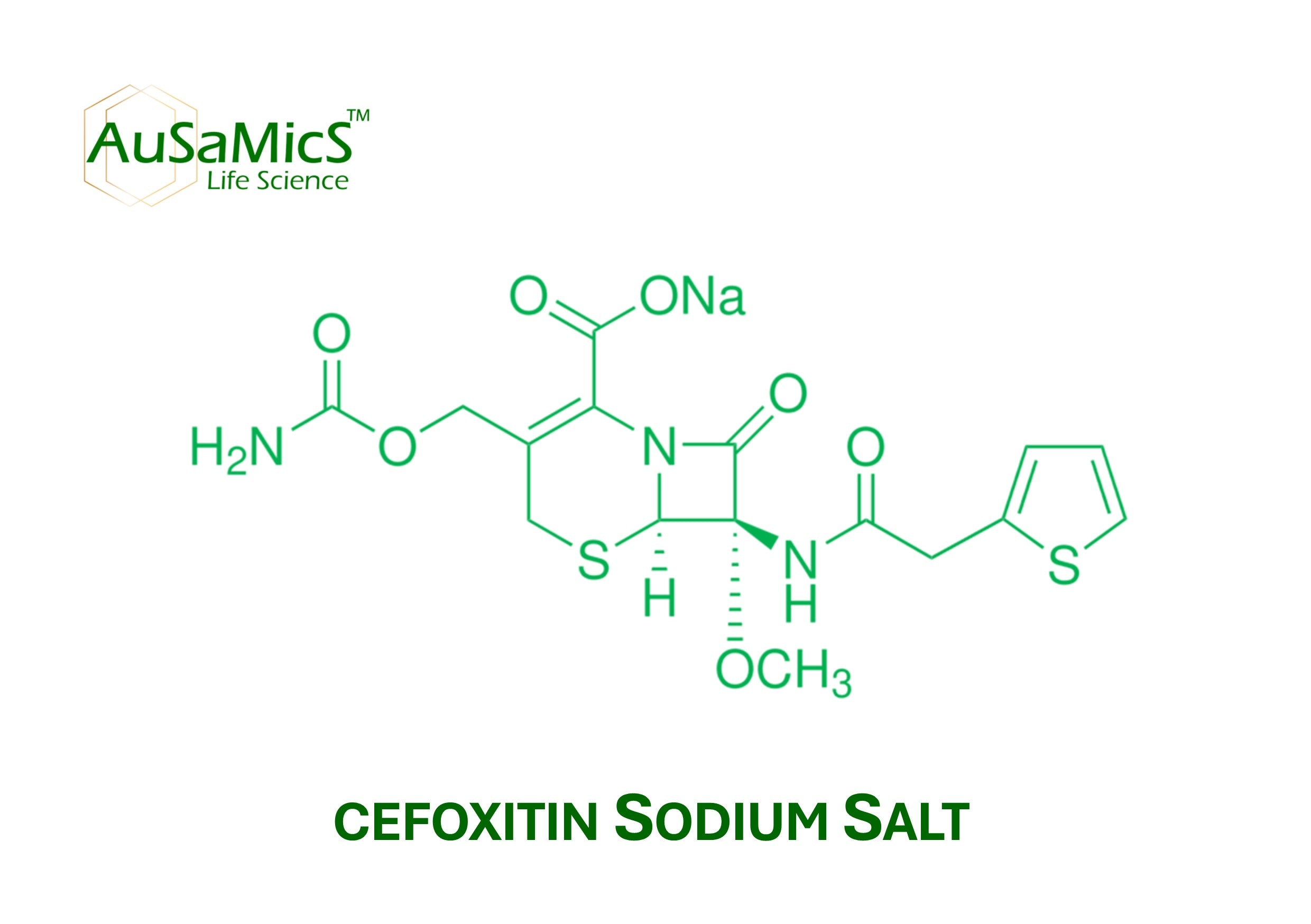 High-purity Cefoxitin Sodium Salt (CAS 33564-30-6) for antimicrobial susceptibility testing and β-lactam resistance research. Laboratory-grade quality. COA & SDS available.