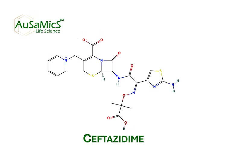 Ceftazidime research-grade powder third-generation cephalosporin for laboratory use
