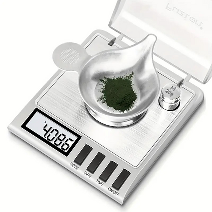 High-precision digital milligram scale 50 g x 0.001 g with stainless steel platform Ausamics