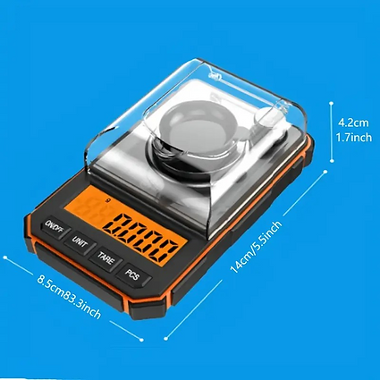 High-precision digital milligram scale 50 g x 0.001 g metal body Ausamics