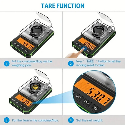 High-precision digital milligram scale 50 g x 0.001 g metal body Ausamics