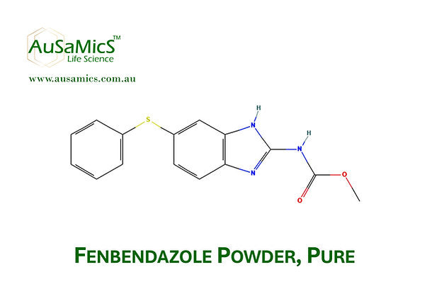 High-purity fenbendazole EP grade crystalline powder for laboratory research applications