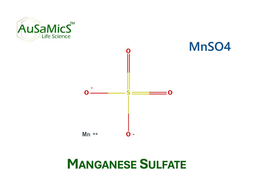 Manganese(II) sulfate MnSO4 crystalline solid for laboratory and industrial use Ausamics Australia